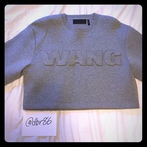 Alexander Wang x H&M gray scuba cropped sweater