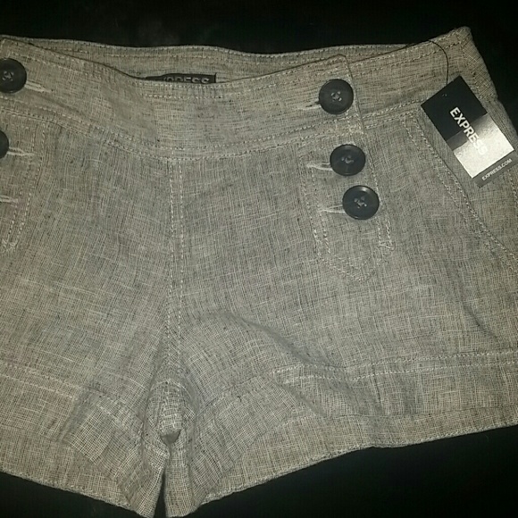 Grey Sailor Button Shorts
