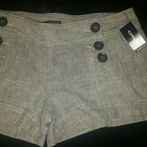 Grey Sailor Button Shorts