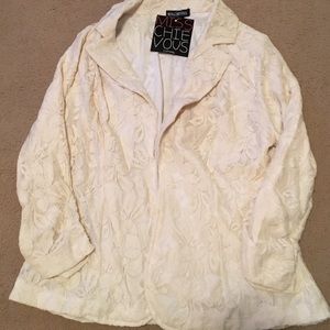White lace blazer