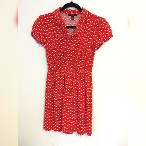 Forever 21 button down dress w/chicken print