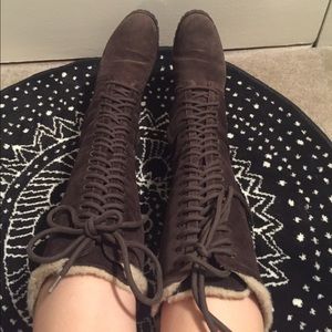 Cole Haan lace up boots