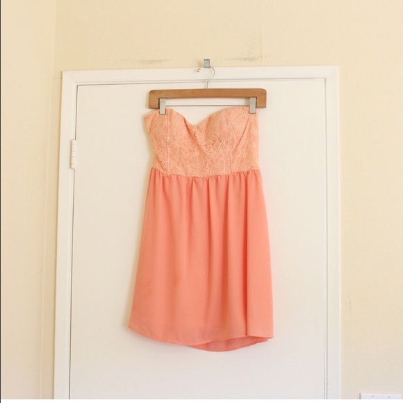 Peach Lace Dress