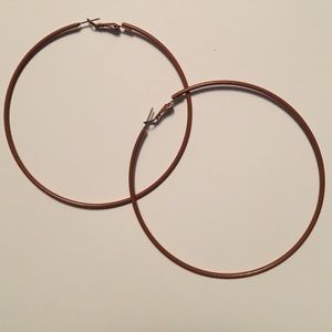 Large brown Fuego earrings