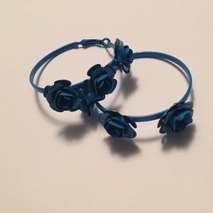 Blue floral Fuego earrings