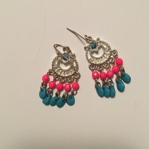 Cute pink and blue Fuego earrings