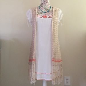 Embroidered Print Dress