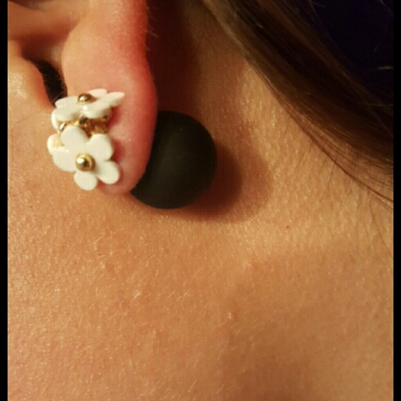 Crystal flower Earrings ball - Picture 2 of 3