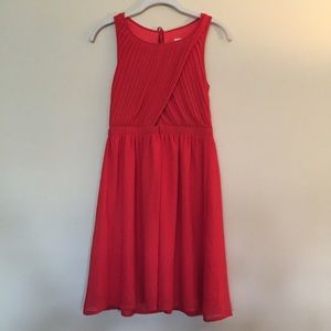 Pleated red dress