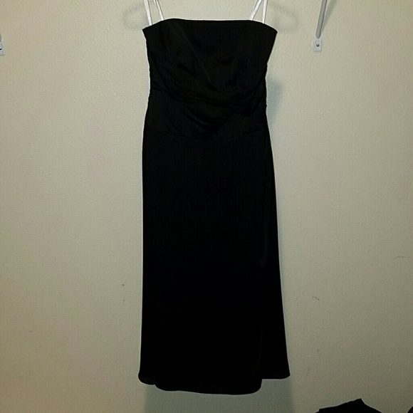 Black strapless dress