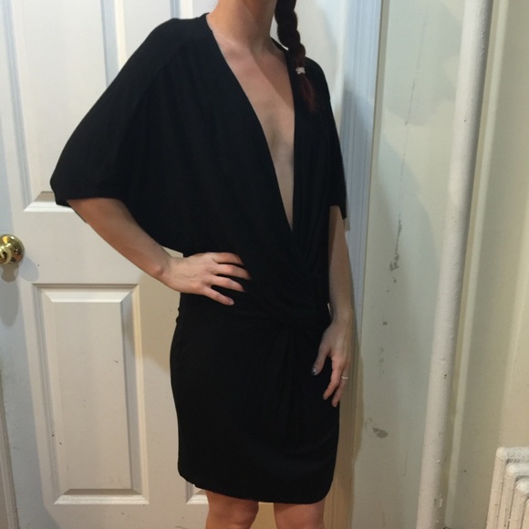 Young Fabulous & Broke Dresses & Skirts - Young Fabulous & Broke Black Deep Plunge Dress