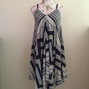 Navy Sleeveless Woven Dress