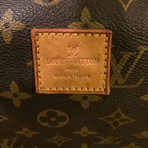 Real leather like-Louis Vuitton shoulder bag