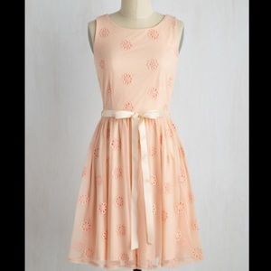 NWOT Peach Floral Dress, from Modcloth