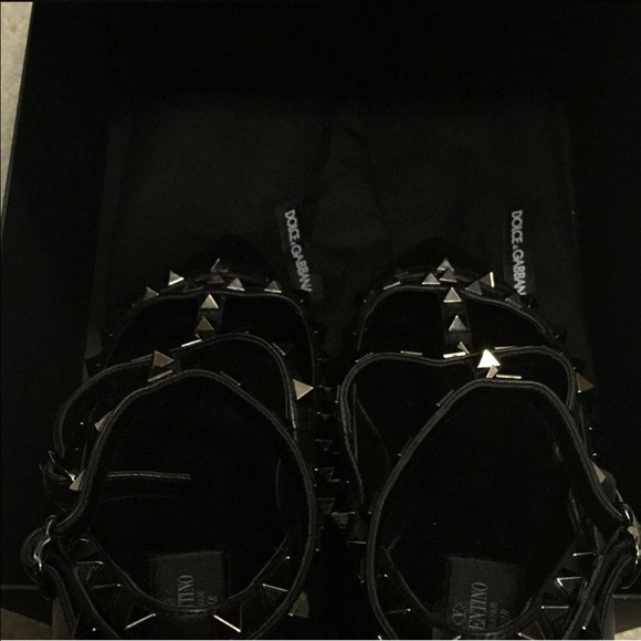 Valentino Rockstud Double Strap Pointy Toe Flat - Picture 4 of 4