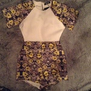 Floral Scuba Romper from Misguided