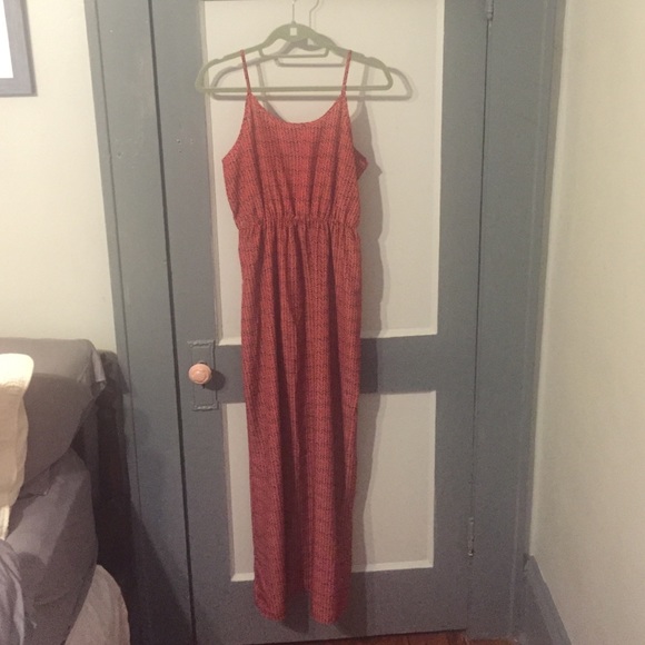 Maxi coral/gray dress