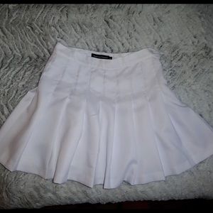American Apparel pleated white school girl skirt