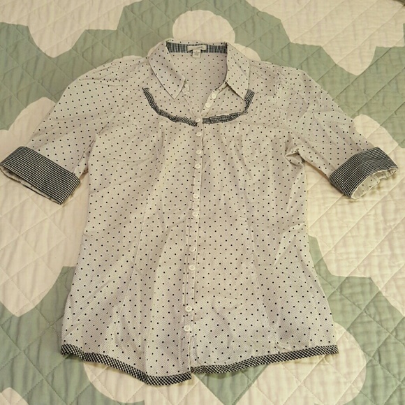 White blouse with polka dots by Odille