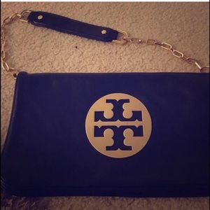 Authentic Tory Burch Reva Clutch and Shoulder Bag