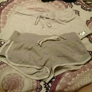 VS Pink and Hollister Gray soft shorts bundle