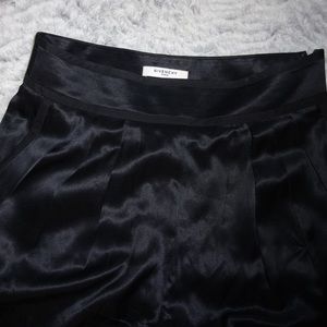 GIVENCHY black silk crop trouser size 4