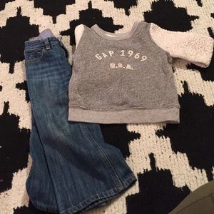 Bundle gap sweatshirt and gap jeans