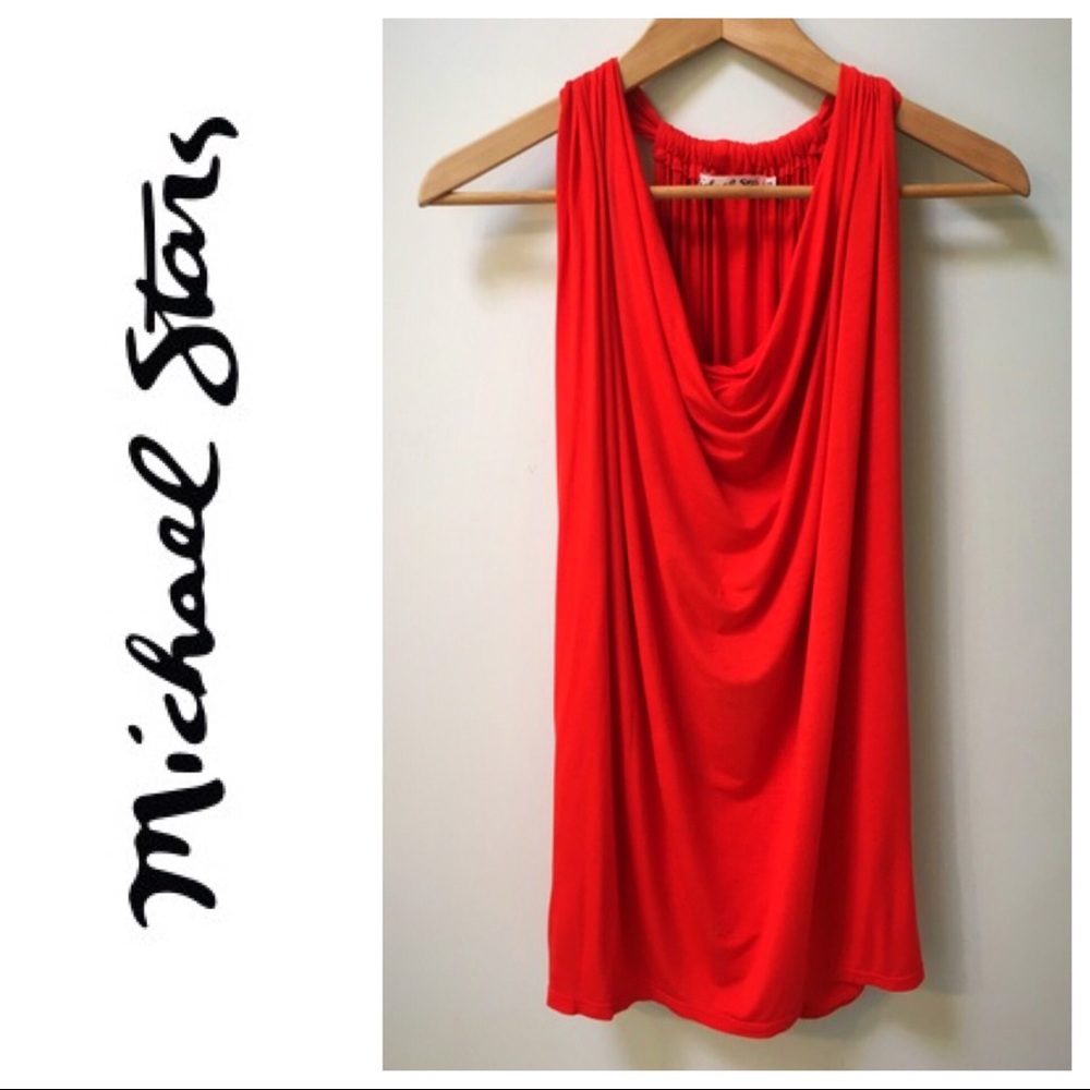 Michael Stars Red Tank Top Drape XS S M L XL