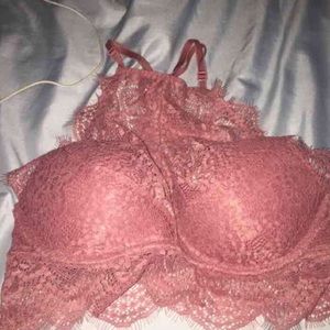 High neck bralette vs pink