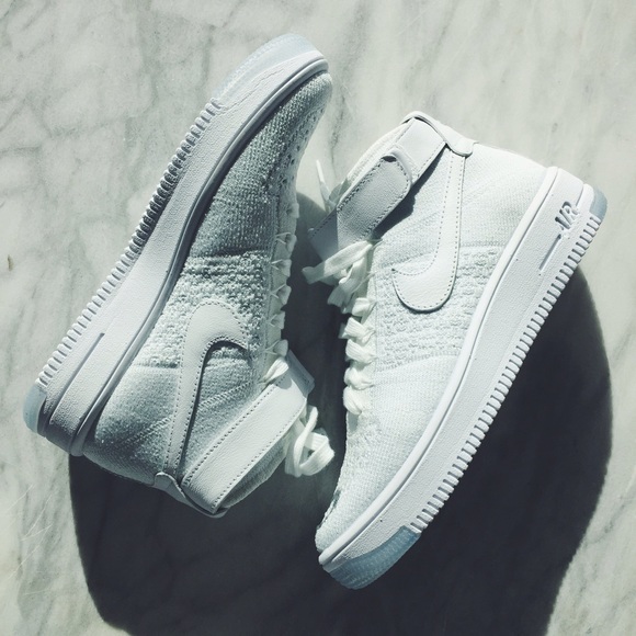 Nike Air Force 1 White Ultra Flyknit Sneakers - Picture 2 of 4