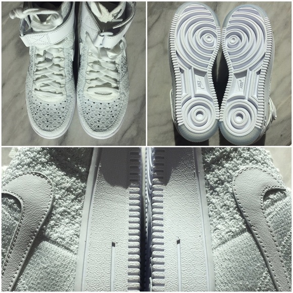 Nike Air Force 1 White Ultra Flyknit Sneakers - Picture 3 of 4