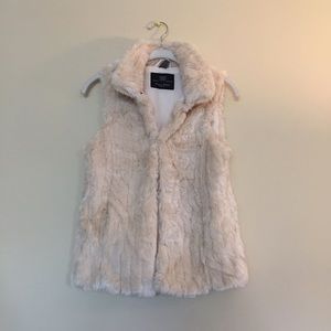 White fur jacket