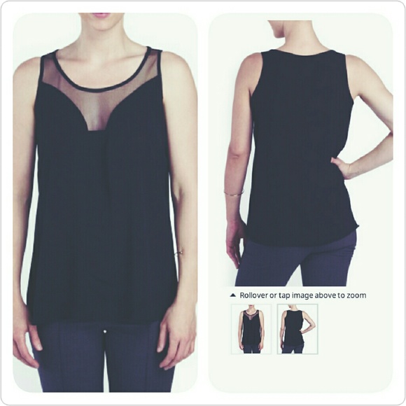 
 Tops - Black Mesh Blouse