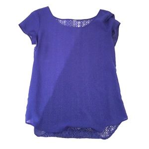 Blue Chiffon Shirt