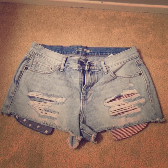 Denim American Flag shorts 🇺🇸