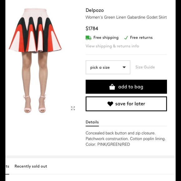 GONE! Delpozo runway full skirt - Picture 2 of 4