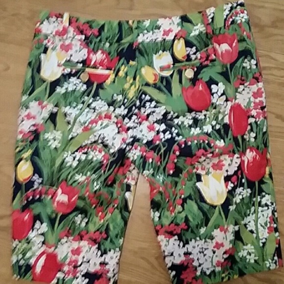 Tory Burch Floral Bermudas - Picture 2 of 3