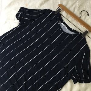 Slit Striped Shirt