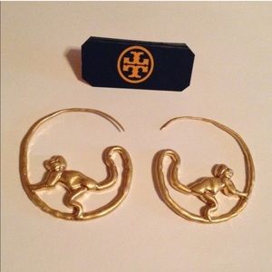 TORY BURCH Monkey Hoop Earrings $250!!!!⭐️SALE⭐️