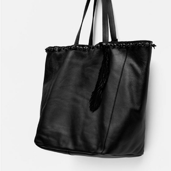Zara leather totes with knots (8068)