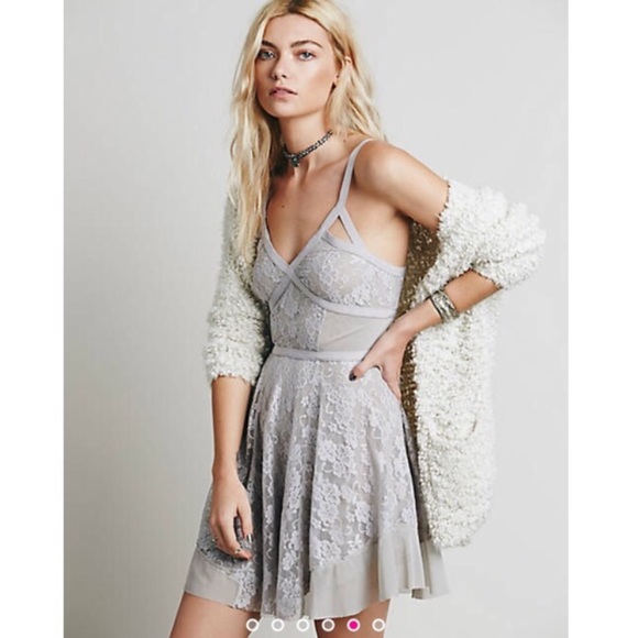 New Free People lace slip dress