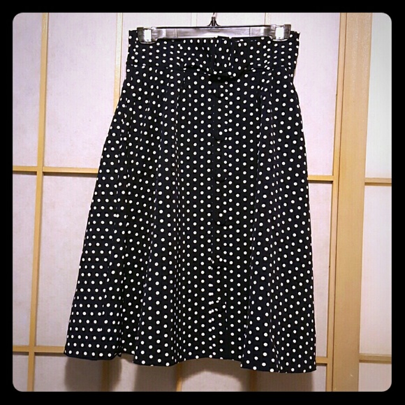 Polka Dot Midi Skirt (Modcloth "Intern of Fate")