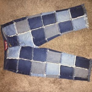 Capri patchwork jeans