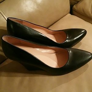 BCBGeneration black patent leather wedges
