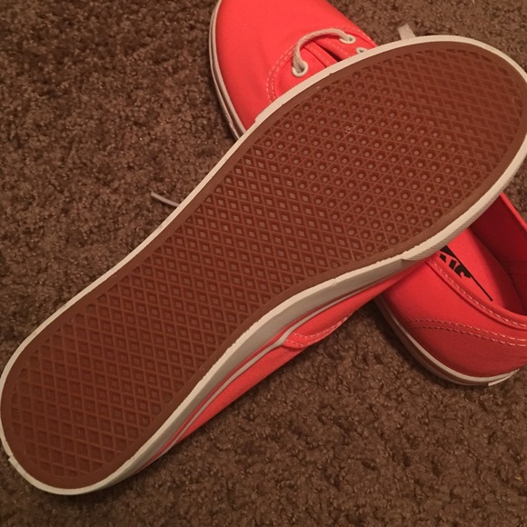 Authentic Vans in Neon Orange. - Picture 2 of 2