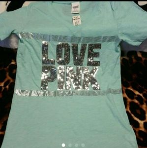 VS mint bling vneck BNWT