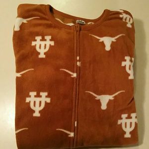 Texas Longhorn adult large footie pjs.