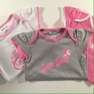 3 Piece San Jose Sharks Onsies