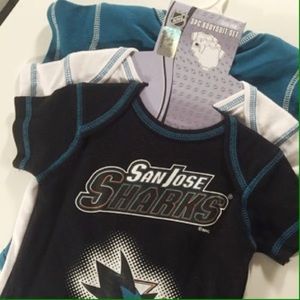 3 Piece San Jose Sharks Onsies