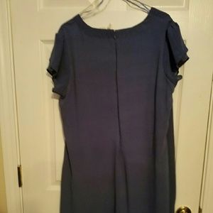 Grayish blue sheath dress
